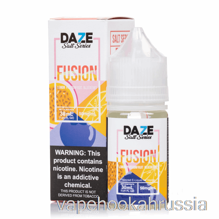 Vape Russia лимон маракуйя черника - соль 7 Daze Fusion - 30мл 30мг